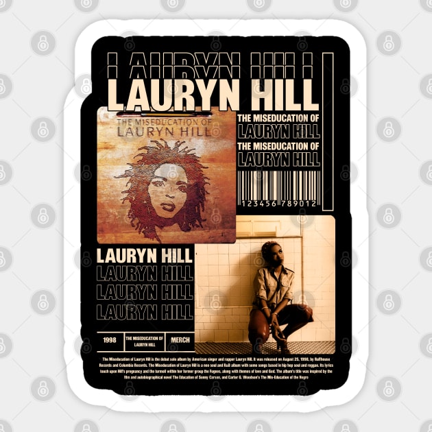 Lauryn Hill Fugees The Famous Vintage Retro Rock Rap Hiphop Sticker by beckhamwarren